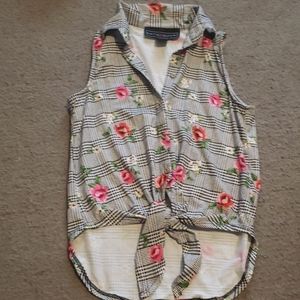 Marilyn monroe pin up houndstooth crop top